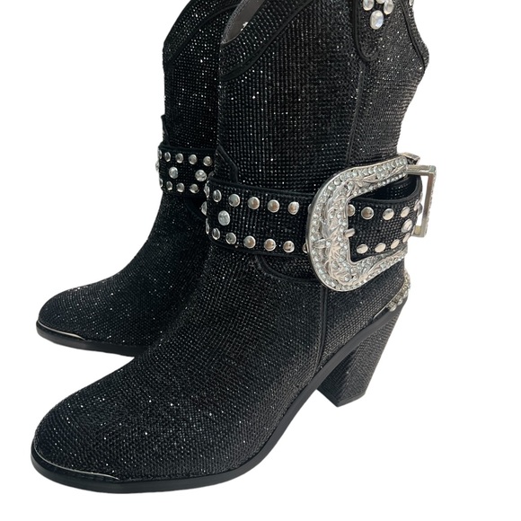 Boots - Rhinestones boots - Sheriff Shine Boots - Black NWT - Picture 7 of 16